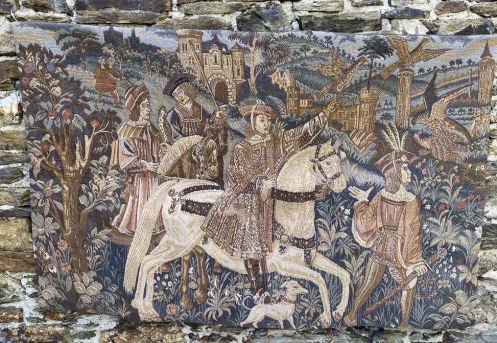 Tapisserie murale de style médiéval 100 × 64 cm