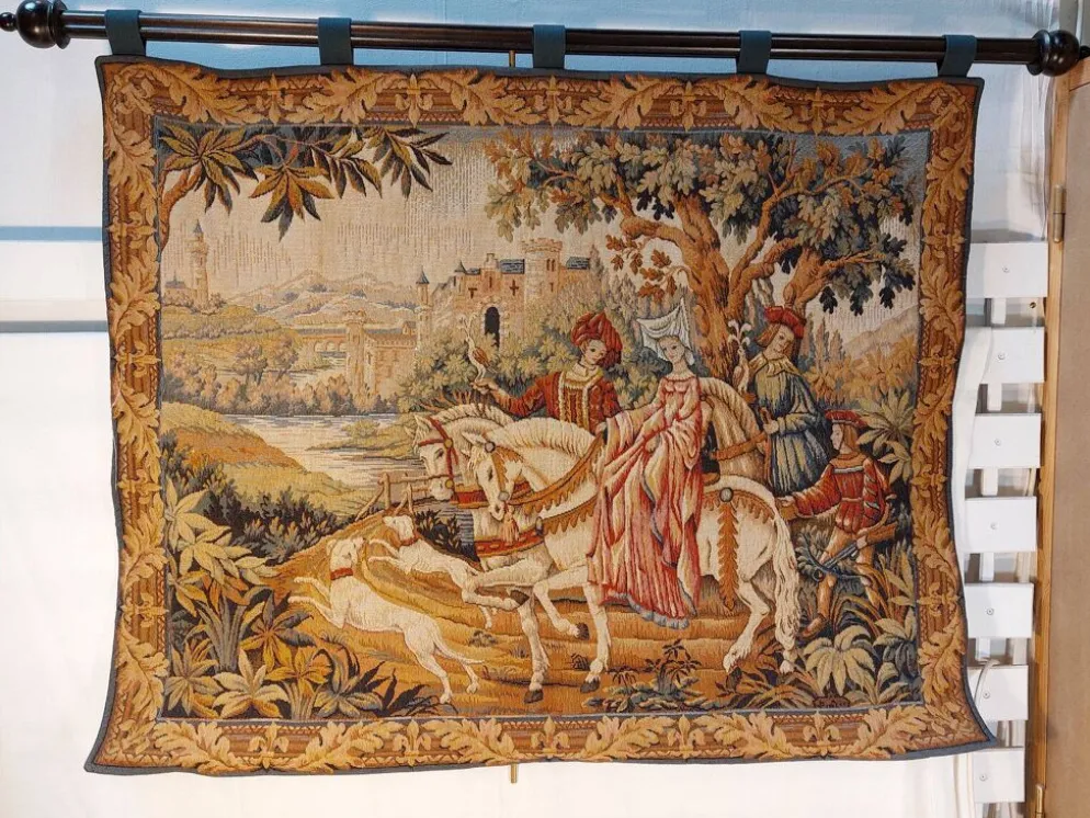 Tapisserie murale La Chasse Royale par Marc Waymel avec son support