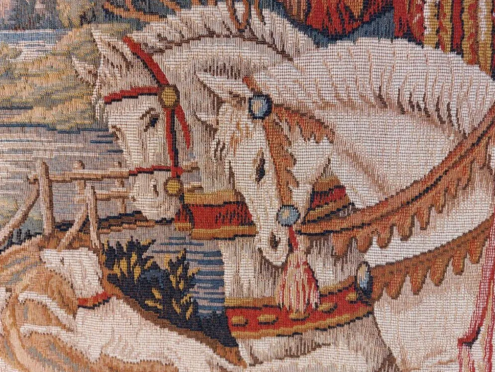 Tapisserie murale La Chasse Royale par Marc Waymel avec son support