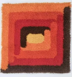 Tapisserie murale rare du milieu du siècle, style Ege Rya, Danemark, années 1970
