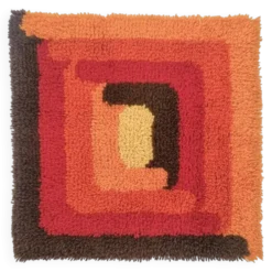 Tapisserie murale rare du milieu du siècle, style Ege Rya, Danemark, années 1970