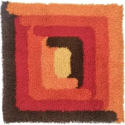 Tapisserie murale rare du milieu du siècle, style Ege Rya, Danemark, années 1970