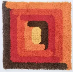 Tapisserie murale rare du milieu du siècle, style Ege Rya, Danemark, années 1970