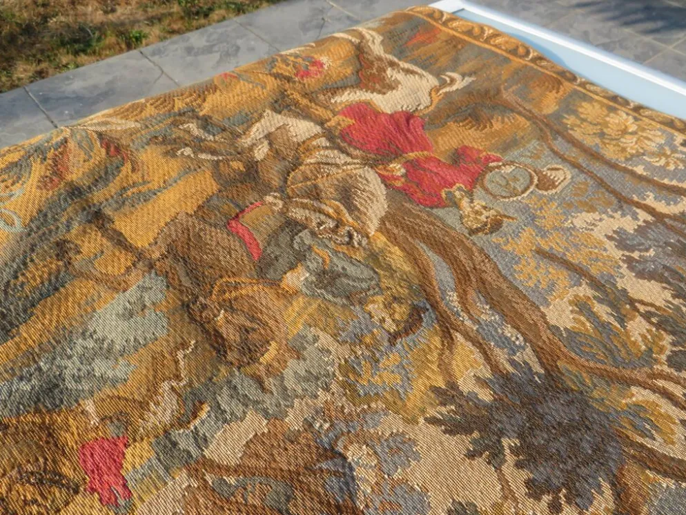 Tapisserie murale scène de chasse à courre
