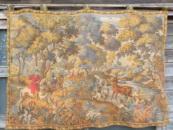 Tapisserie murale scène de chasse à courre