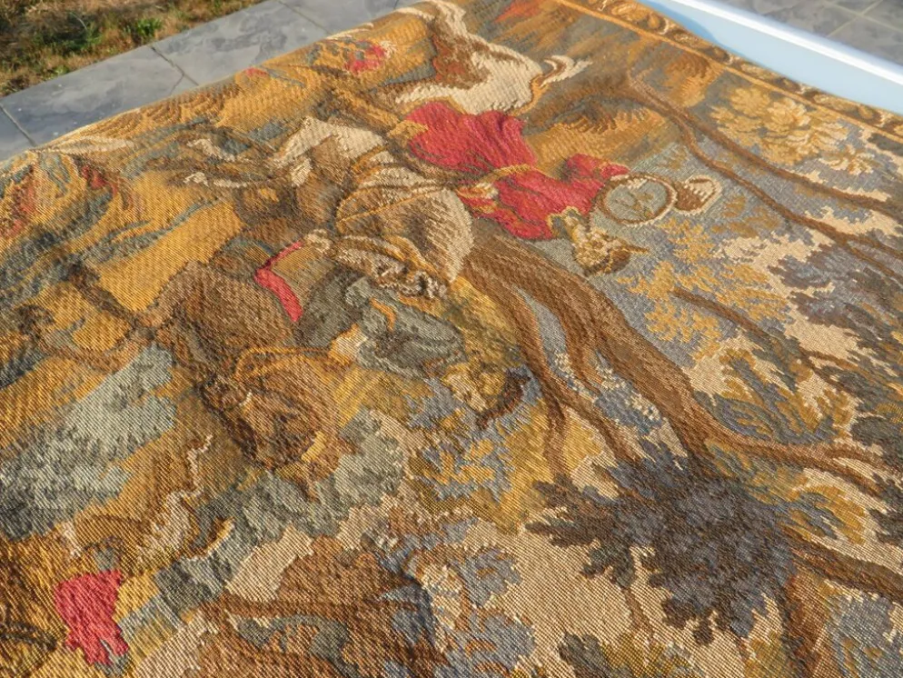 Tapisserie murale scène de chasse à courre