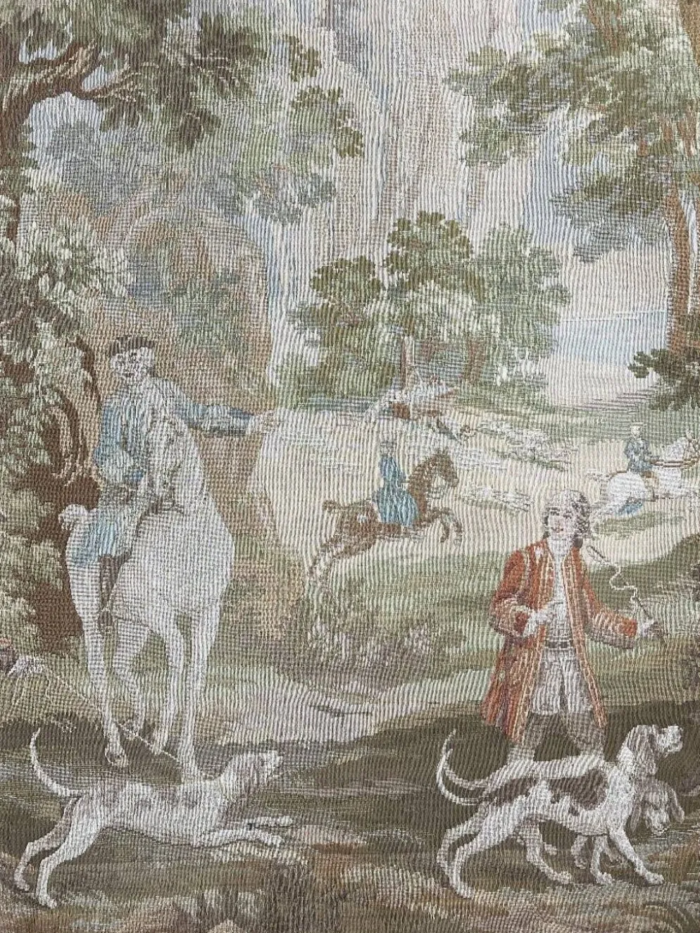 Tapisserie murale « Scène de chasse », style Louis XV, XXe siècle