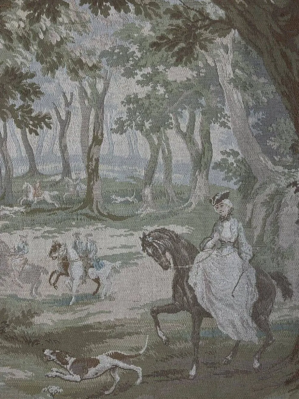 Tapisserie murale « Scène de chasse », style Louis XV, XXe siècle