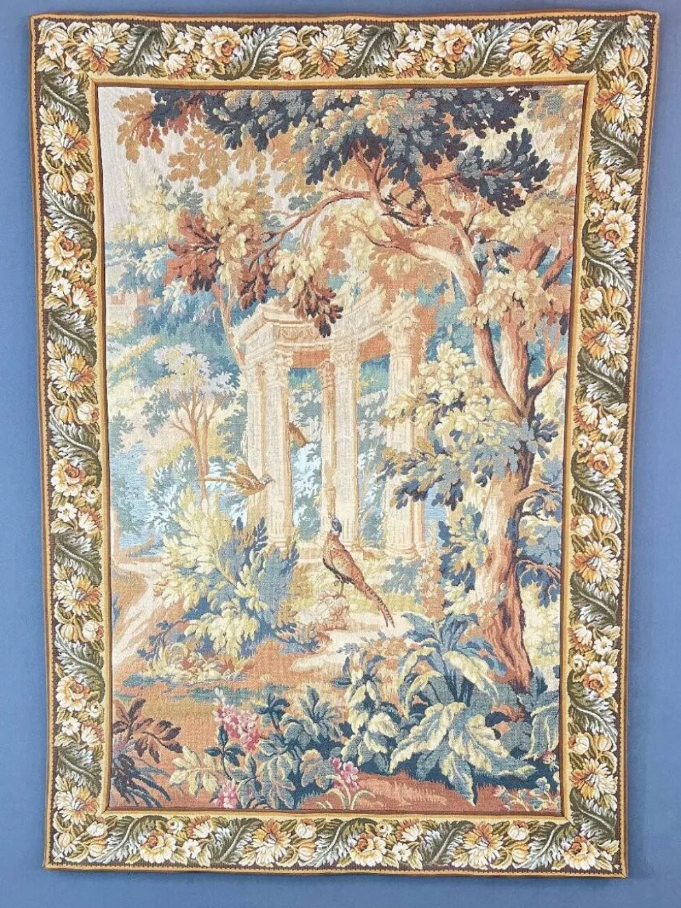 Tapisserie Murale , Scène Romantique Avec Ruines Antiques