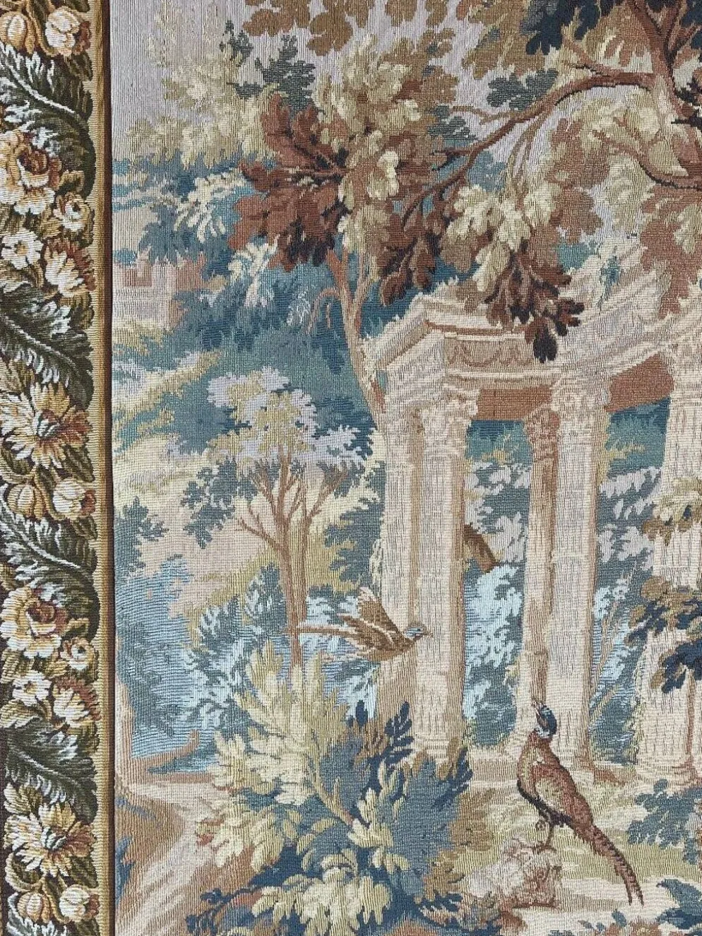 Tapisserie Murale , Scène Romantique Avec Ruines Antiques