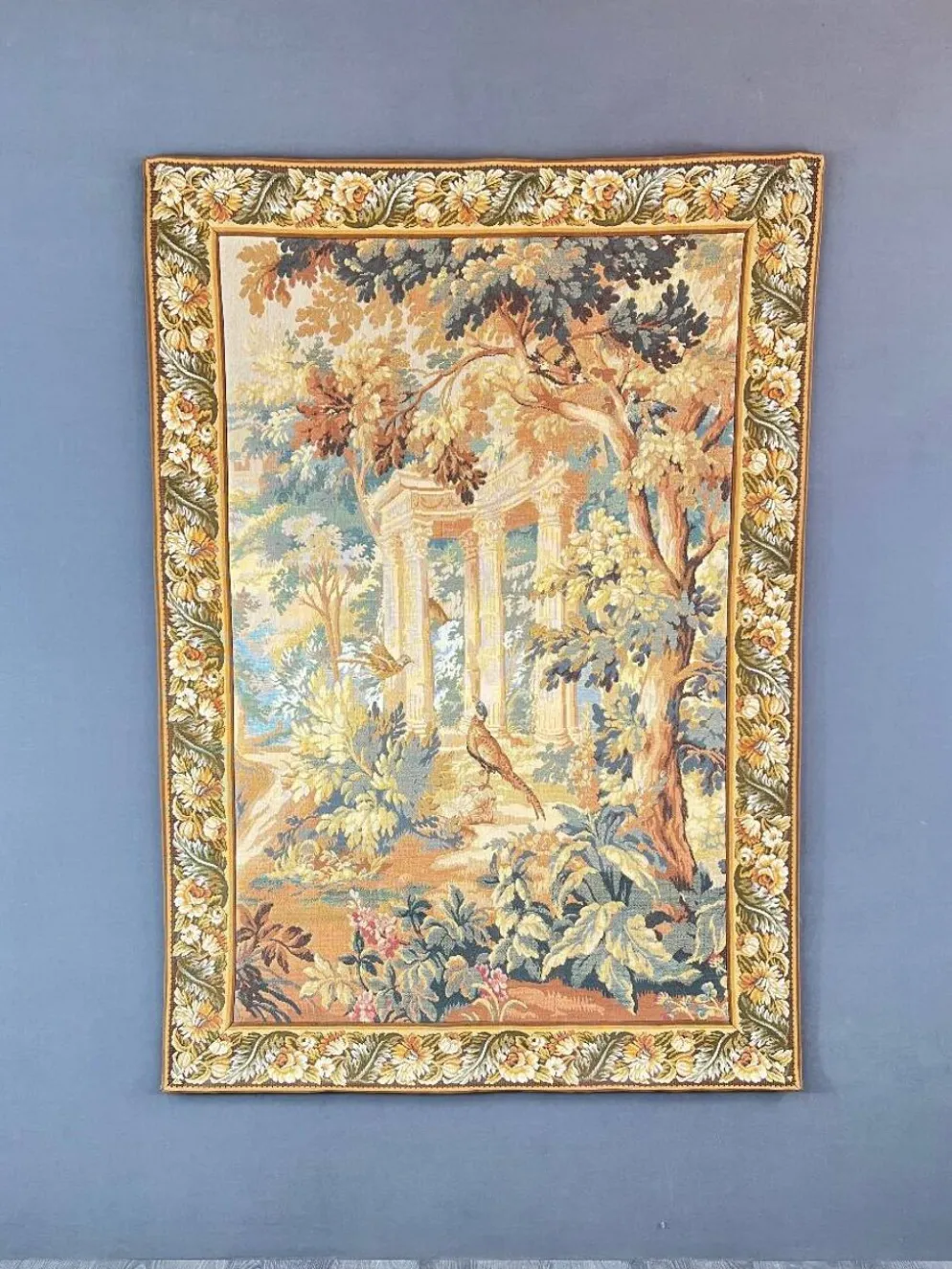 Tapisserie Murale , Scène Romantique Avec Ruines Antiques