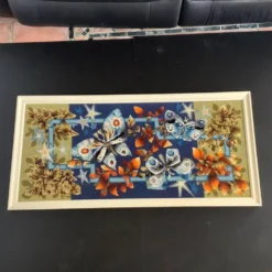 Tapisserie Étoiles Papillons 60’s Dlg J. Lurcat Picard Le Doux France