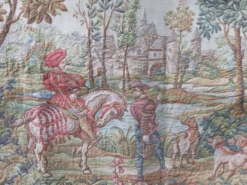 Tapisserie vintage de, style Aubusson. Retour de chasse
