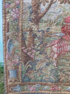 Tapisserie vintage de, style Aubusson. Retour de chasse