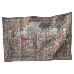 Tapisserie vintage de, style Aubusson. Retour de chasse