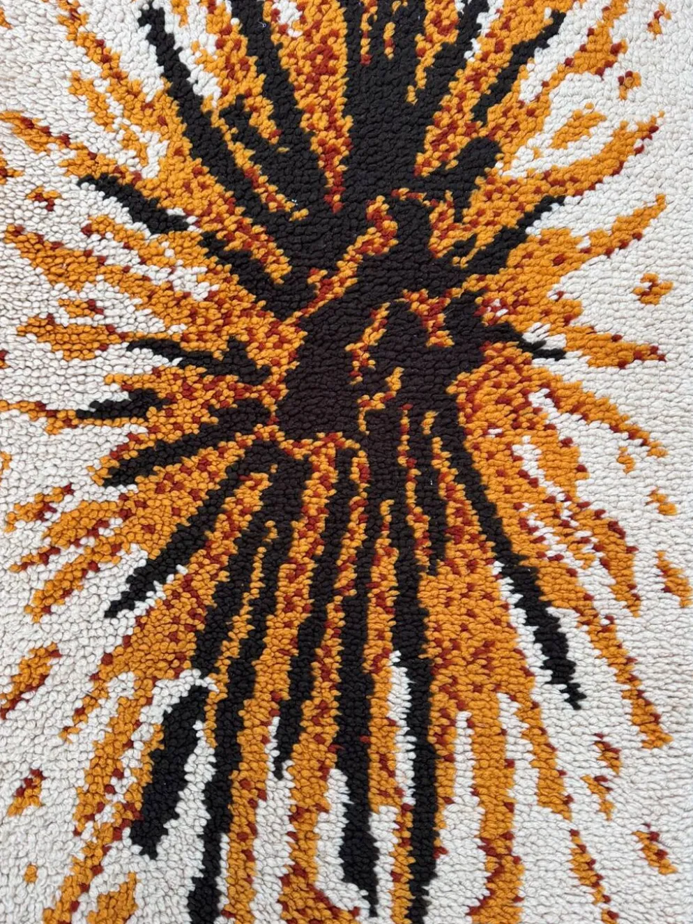 Tapis style Rya scandinave années 70