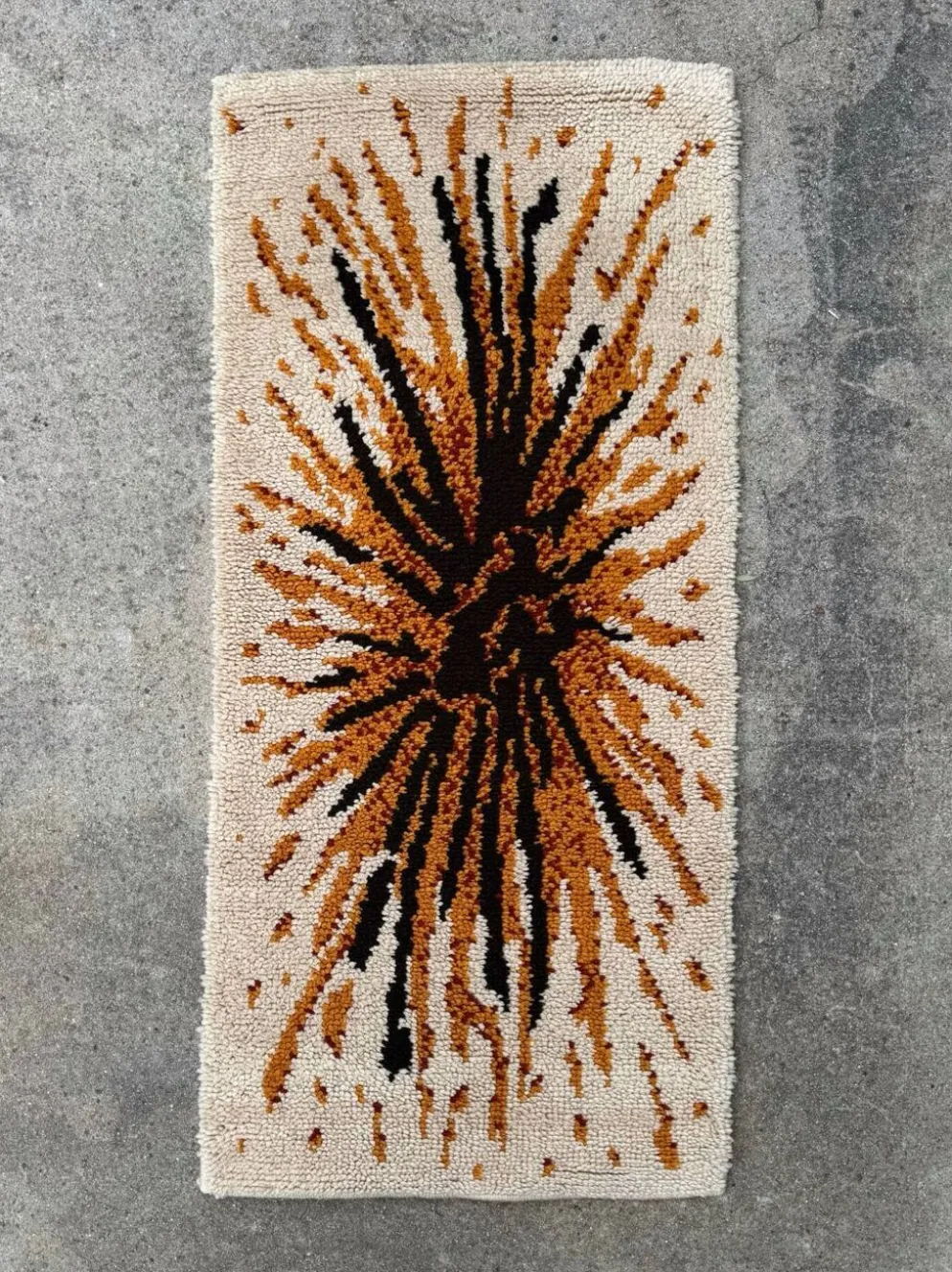 Tapis style Rya scandinave années 70