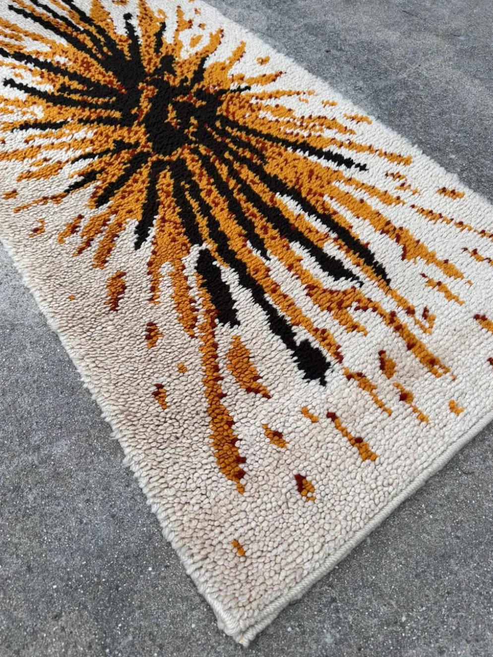 Tapis style Rya scandinave années 70