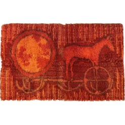 Tapis / Tapisserie Ege Rya en laine de style mid-century, Danemark, années 1960.