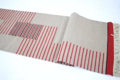 Tapis / Tapisserie géométrique abstrait moderniste du milieu du siècle, années 1960