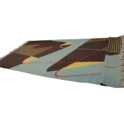 Tapis / Tapisserie géométrique extraordinaire et immense, années 1960