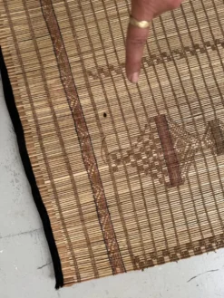 Tapis touareg - natte mauritanienne en fibre végétales et cuir