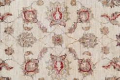 Tapis traditionnel en runner fait à la main, tapis crème, tapis afghan gris, décoration intérieure.