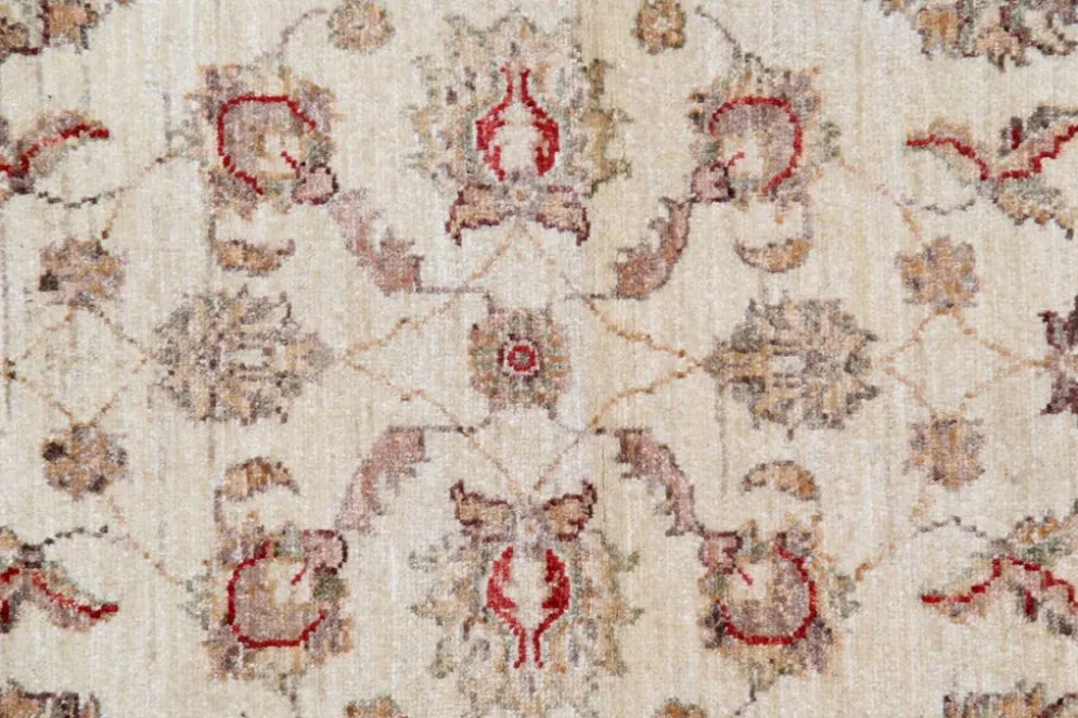 Tapis traditionnel en runner fait à la main, tapis crème, tapis afghan gris, décoration intérieure.