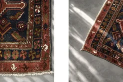 Tapis tribal oriental vintage tissé à la main, années 1940