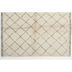 Tapis Tulu marocain moderne fait main, tapis en laine 100 % naturelle