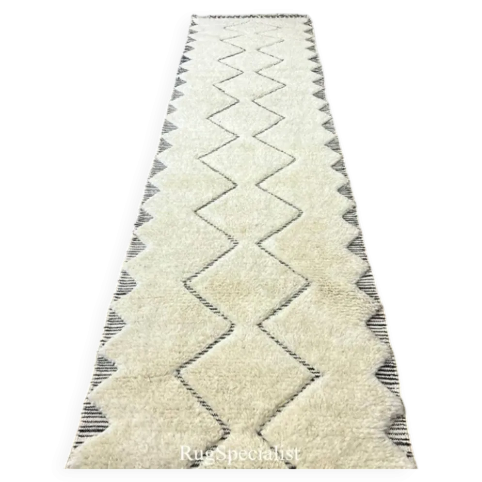 Tapis Tulu moderne noué à la main pour couloir, escalier et cuisine. Options personnalisées disponibles.