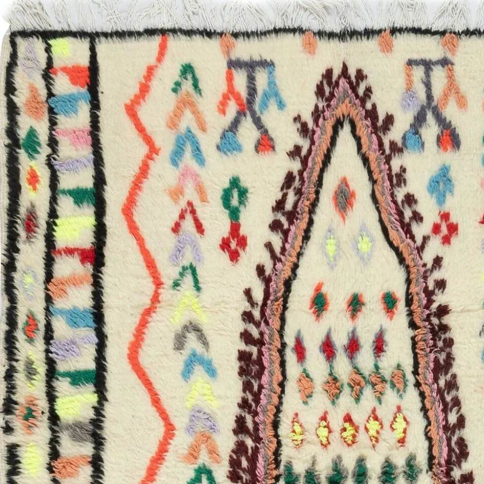 Tapis Tulu turc vintage unique, 100 % laine, noué à la main.