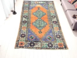 Tapis turc Oushak coloré
