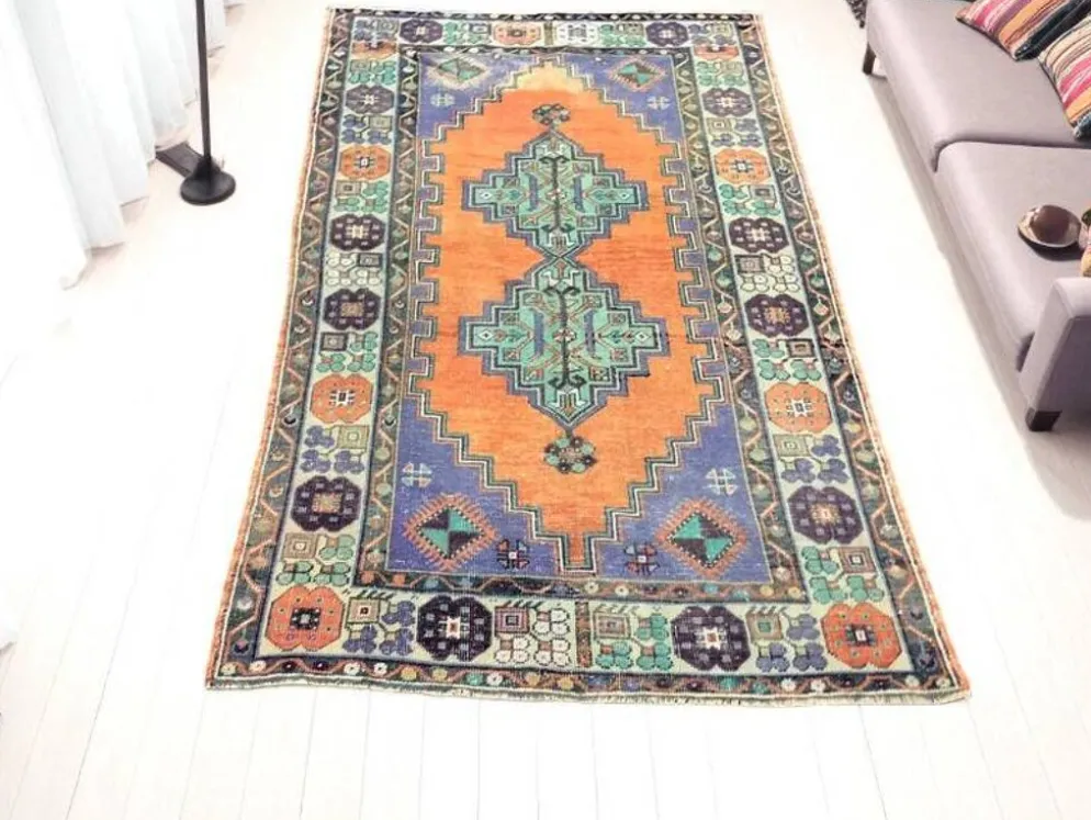 Tapis turc Oushak coloré
