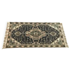 Tapis turc vintage avec design de médaillon