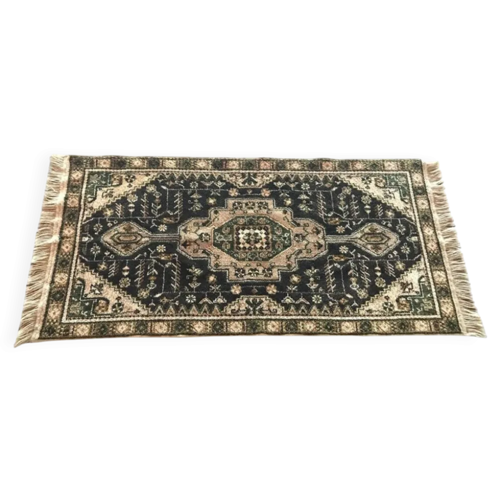 Tapis turc vintage avec design de médaillon