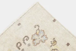 Tapis turc vintage beige, motif floral, tapis de salon classique, 170x275 cm