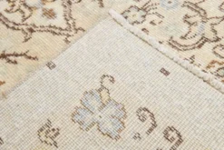 Tapis turc vintage beige, motif floral, tapis de salon classique, 170x275 cm