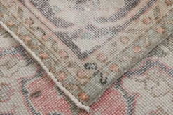 Tapis turc vintage saumon rose classique Madallion 7x10, 219x314 cm