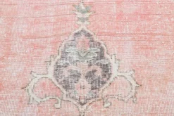 Tapis turc vintage saumon rose classique Madallion 7x10, 219x314 cm