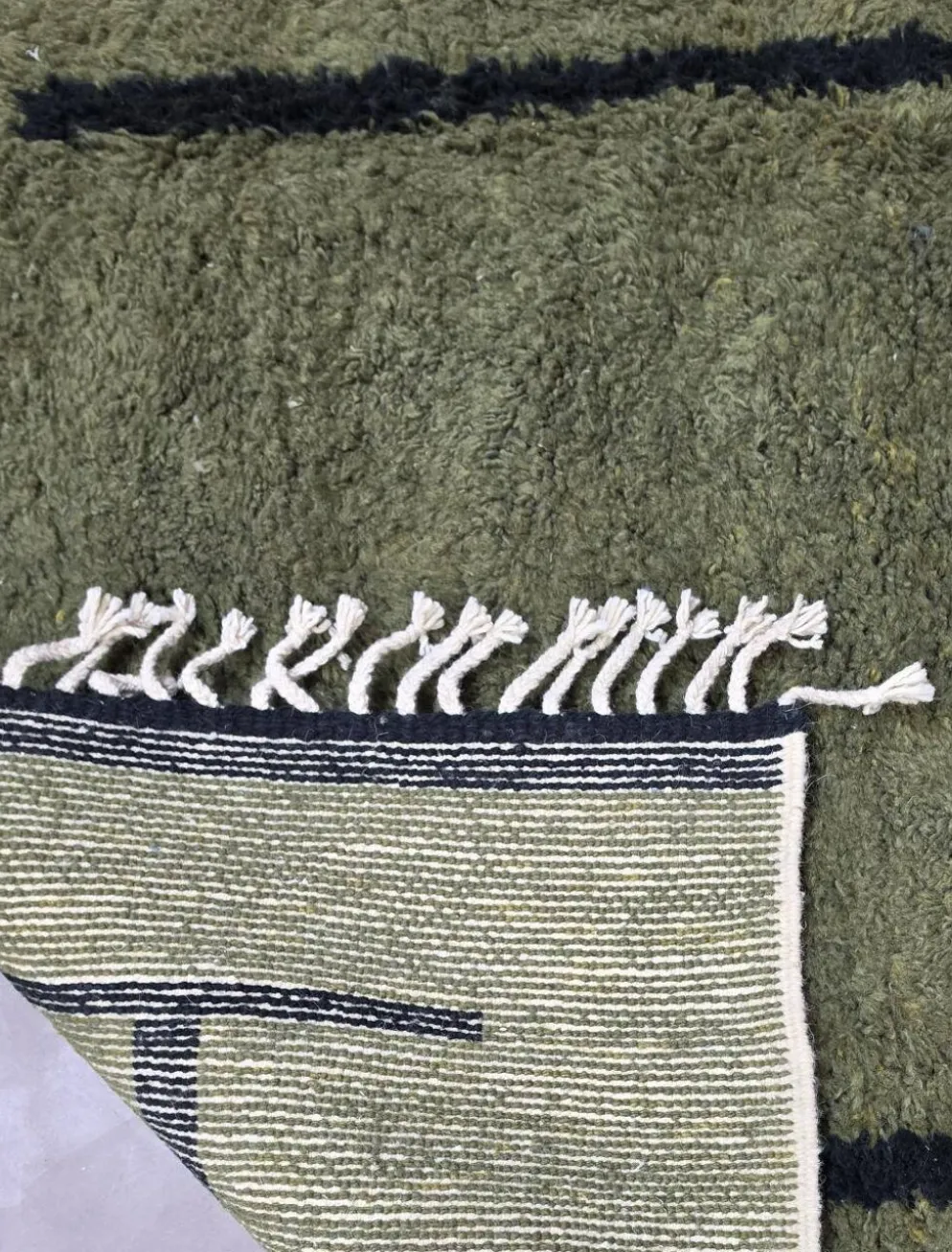 Tapis Vert Contemporain - 302 x 258 cm