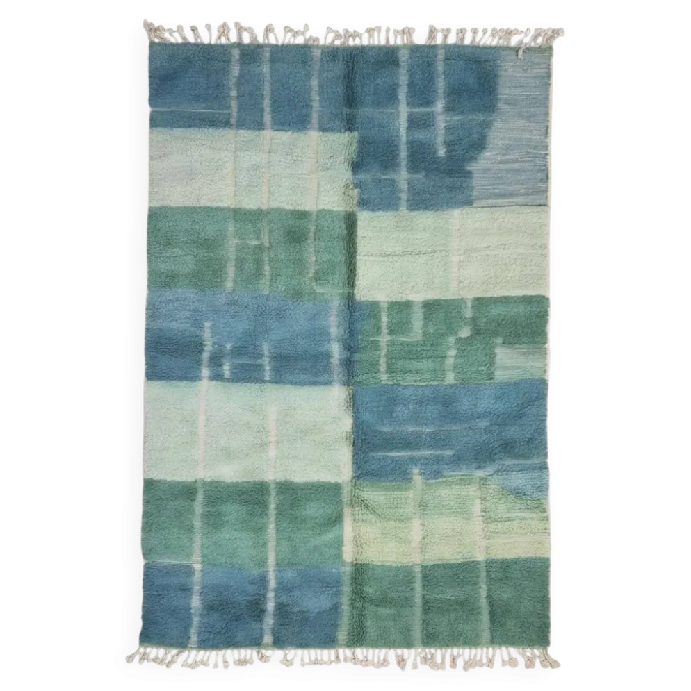 Tapis Vert Contemporain - 349 x 246 cm