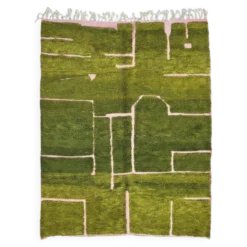 Tapis Vert Contemporain - 310 x 250 cm