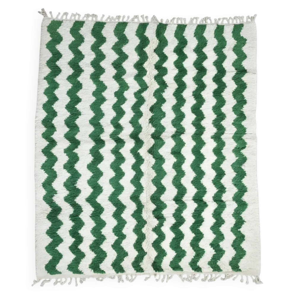 Tapis Vert Contemporain - 307 x 252 cm