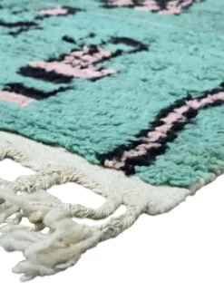 Tapis vert menthe contemporain - 280 x 187 cm