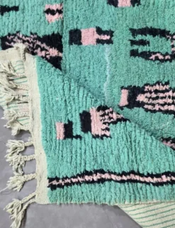 Tapis vert menthe contemporain - 280 x 187 cm