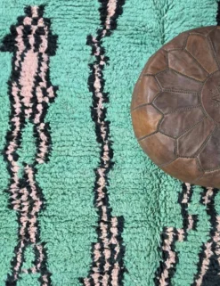 Tapis vert menthe contemporain - 280 x 187 cm