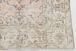 Tapis vintage anatolien floral tout en rose blush 7x10, 215x304 cm