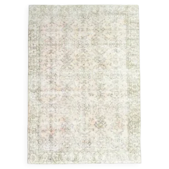 Tapis vintage anatolien floral tout en rose blush 7x10, 215x304 cm