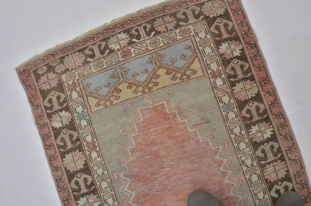 Tapis vintage antique Oushak sku 1240